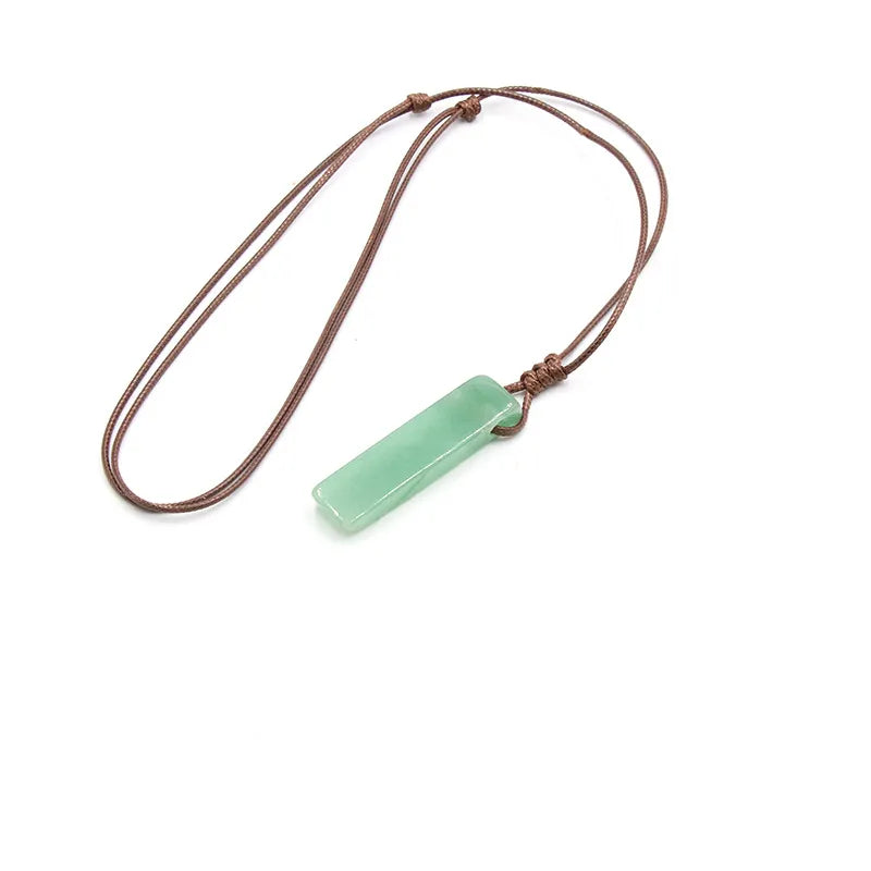 Handmade Artisan Green Aventurine Rope Necklace