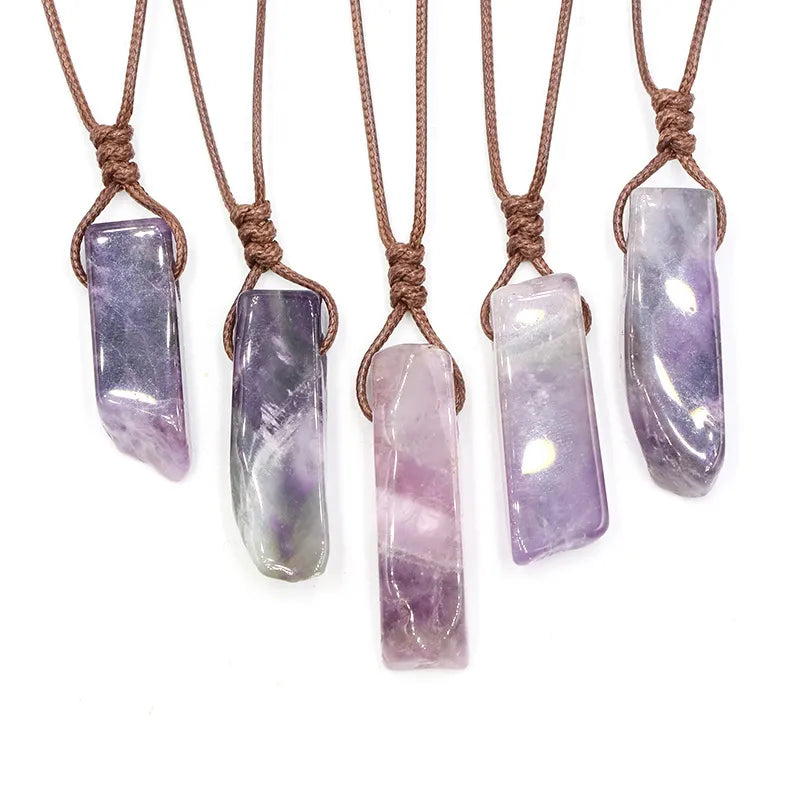 Handmade Artisan Amethyst Rope Necklace