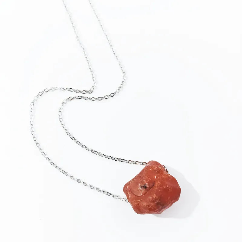 Artisan Crafted Fire Agate Charm Necklace