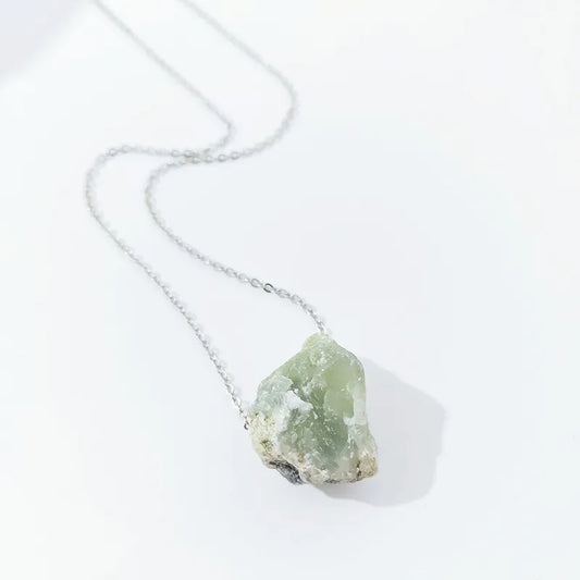 Artisan Crafted Prehnite Charm Necklace