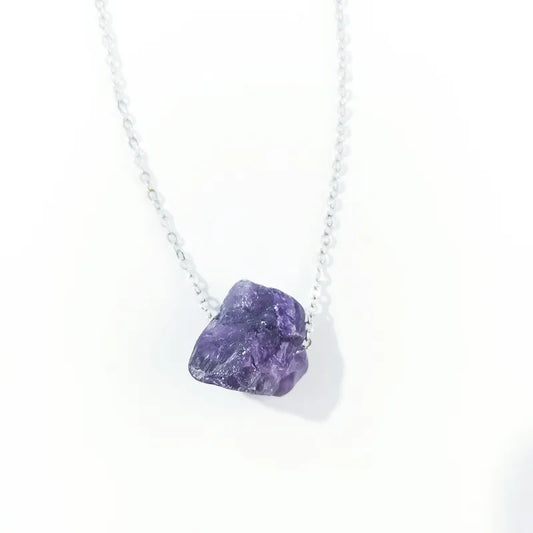 Artisan Crafted Deep Amethyst Charm Necklace