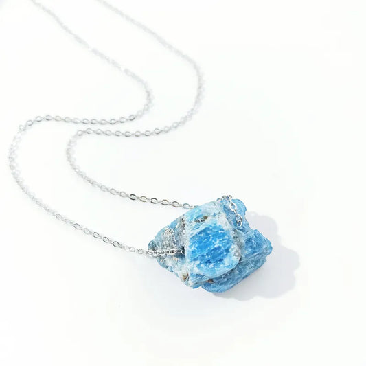 Artisan Crafted Blue Apatite Charm Necklace