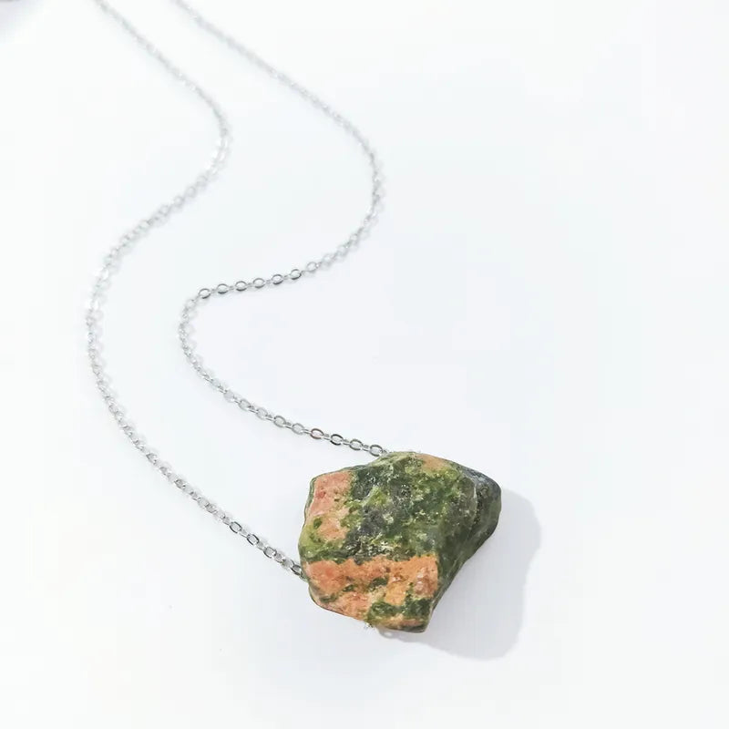 Artisan Crafted Unakite Charm Necklace