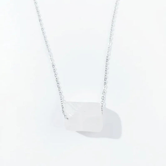 Artisan Crafted Clear Quartz Charm Necklace