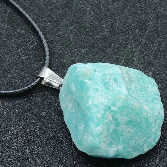 Amazonite Natural Rough Stone Necklace