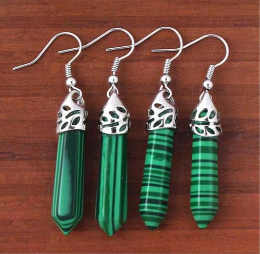 Embrace Protection: Malachite Crystal Earrings for Shielding Energy