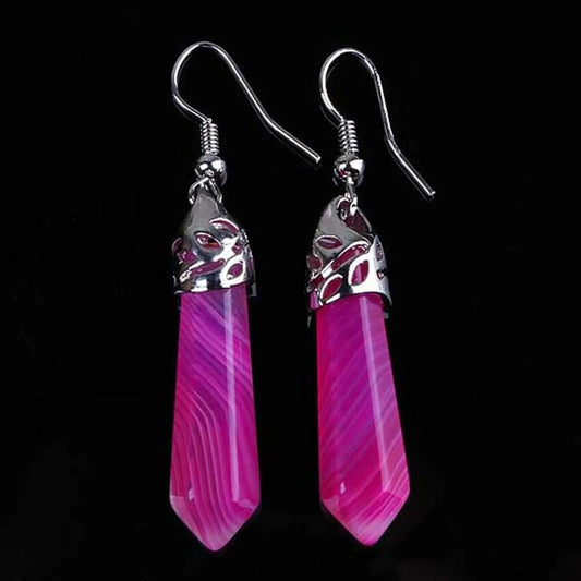 Blooming Vitality: Rose Red Agate Earrings for Grounding and Energy