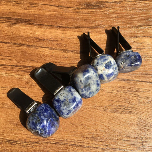 Drive in Balance: Align Your Throat and Third Eye Chakras with Lapis Lazuli Vent Clip (1 Clip)