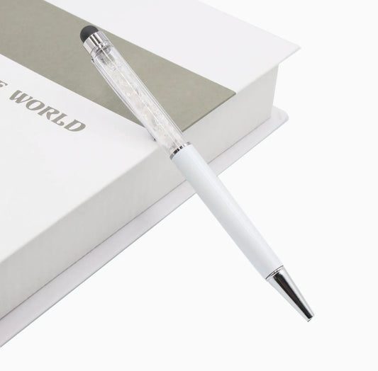 Elevate Your Consciousness: Crystal Clear Quartz Capacitor Touchscreen Stylus Pen