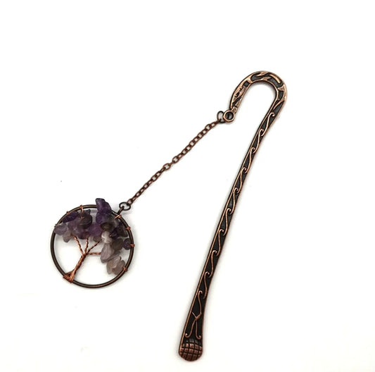 Amethyst Aura: Tree of Knowledge Dangling Bookmark