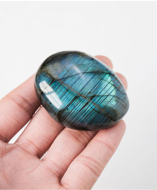 Magical Wind: Labradorite Polished Crystal Stone for Protection and Spiritual Awakening (5-6cm)