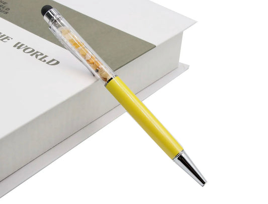 Unlock Your Potential: Natural Citrine Capacitor Touchscreen Stylus