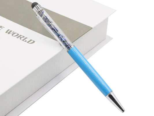 Awaken the Mind’s Eye: Lapis Lazuli Gravel Gem Ballpoint Pen Stylus