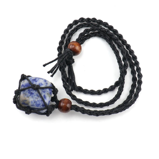 Expand Your Consciousness: Natural Lapis Lazuli Crystal Stone Rope Necklace