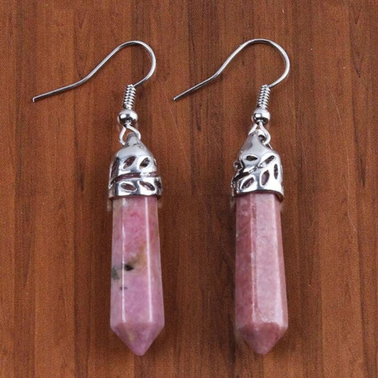 Harmonize Your Emotions: Rhodonite Crystal Earrings for Inner Peace