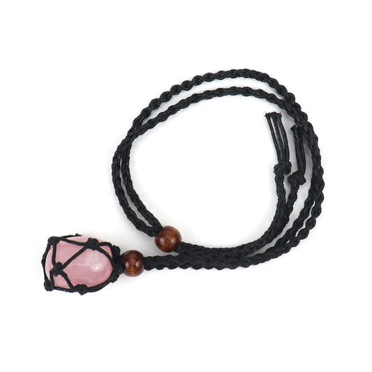 Awaken the Heart Chakra: Pink Quartz Crystal Pendant Necklace