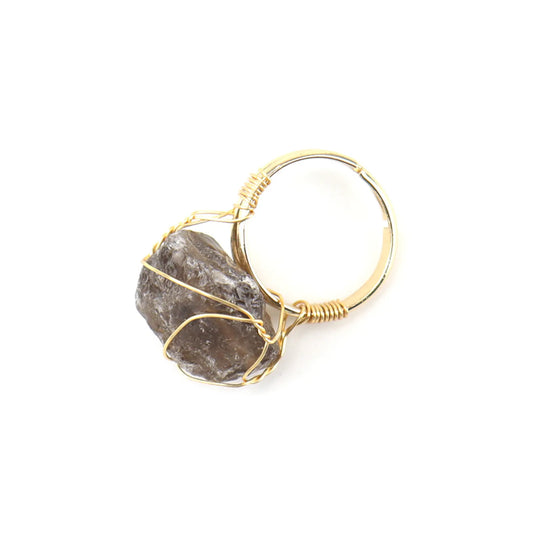 Wealth Magnet: Adjustable Citrine Crystal Ring for Attracting Prosperity