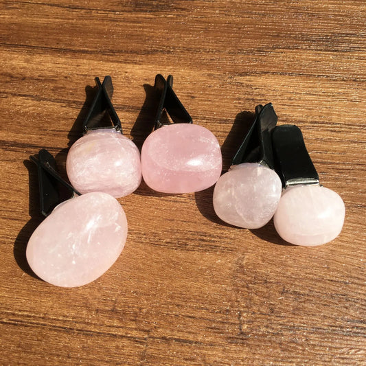 Embrace the Journey: Rose Quartz Crystal Vent Clip for Gentle and Healing Drives (1 Clip)