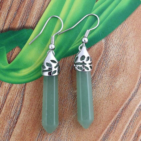 Water’s Reflection: Green Aventurine Crystal Earrings for Emotional Balance