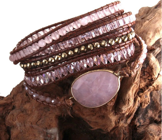 Healing Heartbeat: Artisan Rose Quartz Bracelet for Love and Emotional Renewal