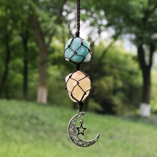 Serene Abundance: Green Aventurine and Citrine Sun Catcher (Coffee Color Line)